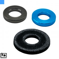 M6 (1/4"-20) Flat Washers Aluminium Alloy (2mm) or Rubber (1.5mm)