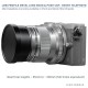 MASSA Short Telephoto Lens Hood & Push Cap - On Lens (Capped)