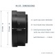 MASSA Short Telephoto Lens Hood & Push Cap - Dimensions (46mm)