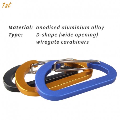 Ultralight D-Shape Wiregate Carabiner - Material